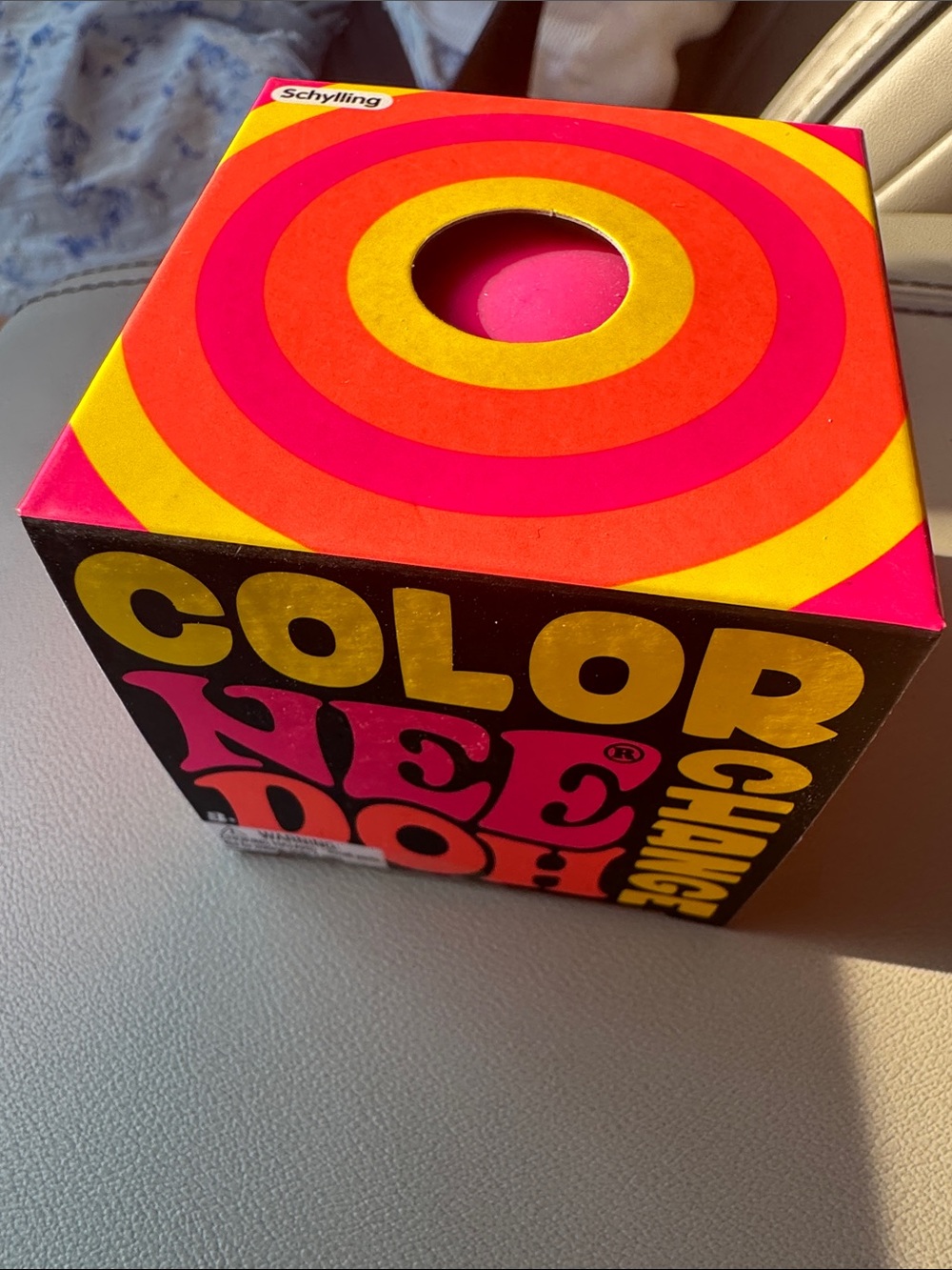 Color Wheel Decorative Box - Pink & Yellow